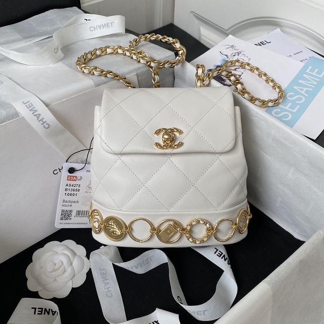 CC original lambskin backpack AS4275 white