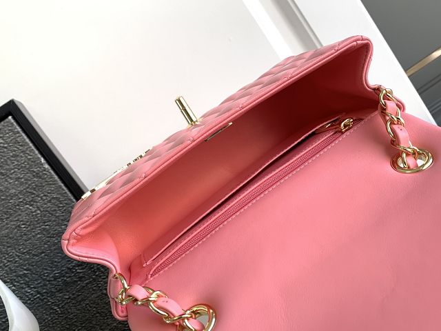 CC original lambskin mini flap bag A69900 pink