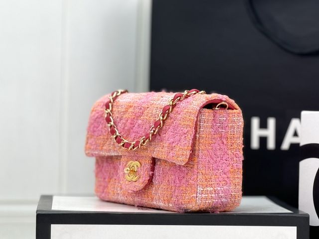 CC original tweed mini flap bag A69900 pink