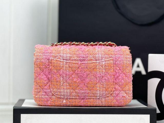 CC original tweed mini flap bag A69900 pink