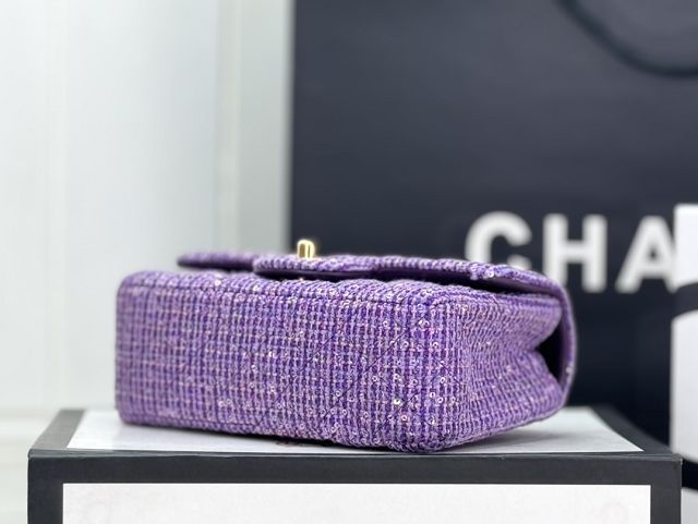 CC original tweed mini flap bag A69900 purple