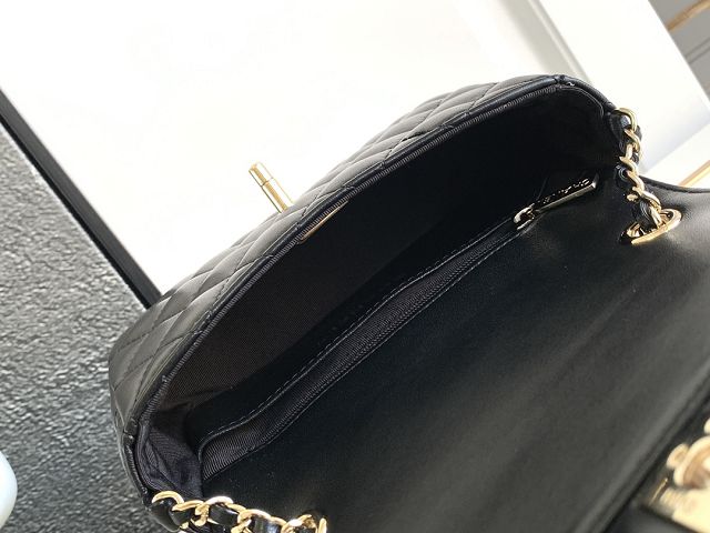 2024 CC original lambskin mini flap bag AS3782 black