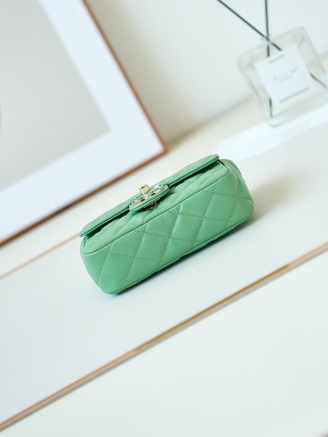 2024 CC original lambskin mini flap bag AS3782 green