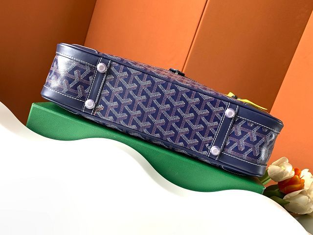 Goyard original canvas baguette bag GY0100 navy blue