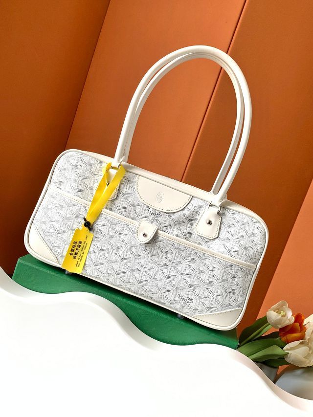 Goyard original canvas baguette bag GY0100 white