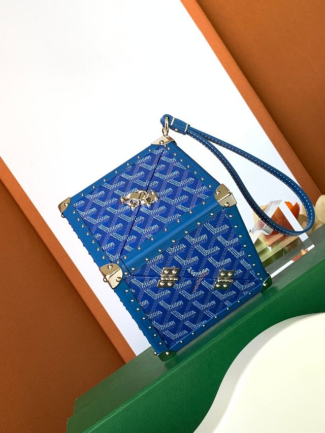 Goyard original canvas de trunk bag GY0104 blue