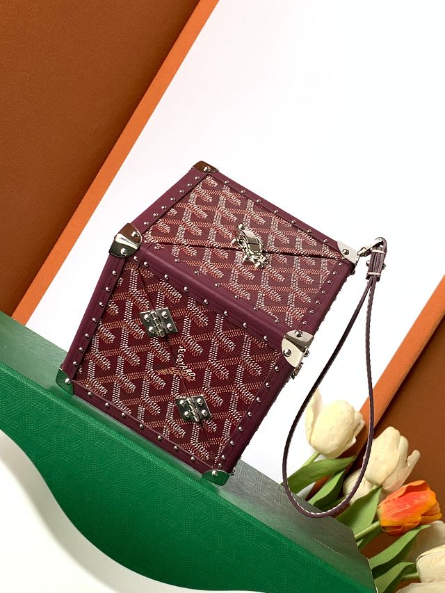 Goyard original canvas de trunk bag GY0104 burgundy