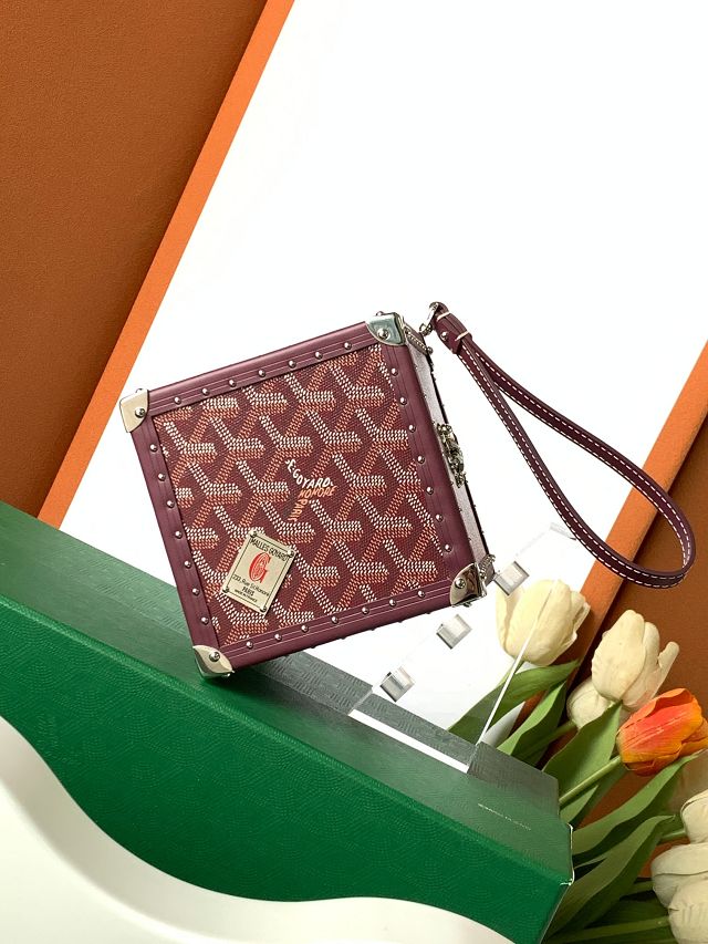 Goyard original canvas de trunk bag GY0104 burgundy