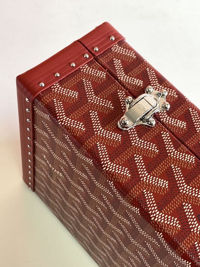 Goyard original canvas jewelry case GY0102 burgundy