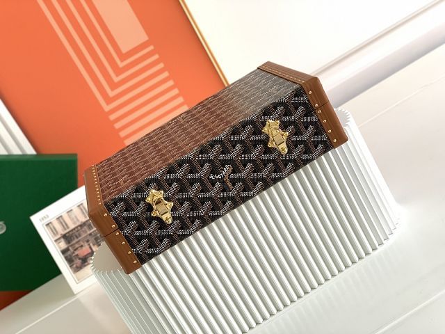 Goyard original canvas jewelry case GY0102 tan