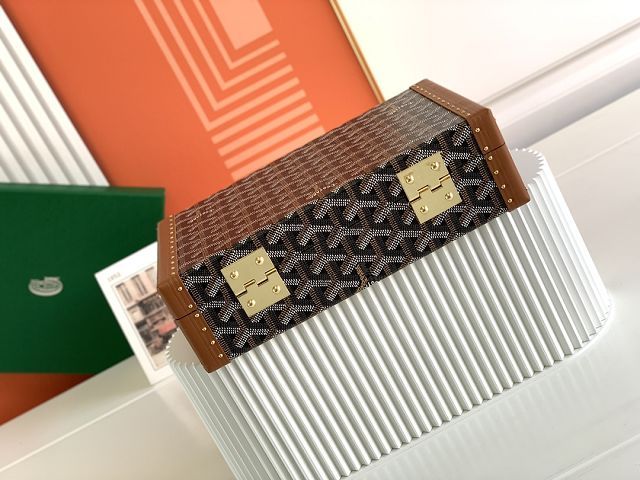 Goyard original canvas jewelry case GY0102 tan