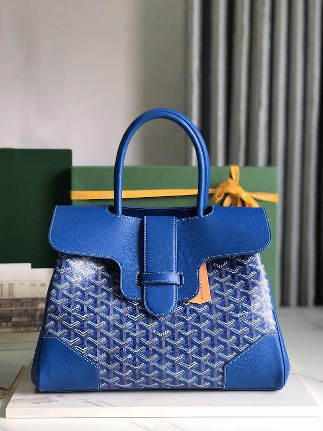 Goyard original canvas saigon tote bag GY0106 blue