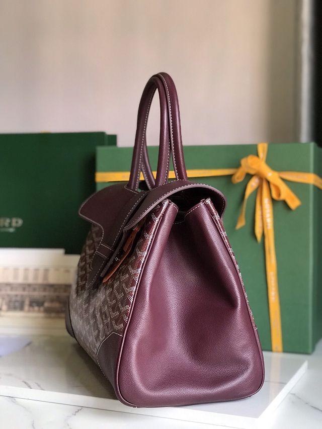 Goyard original canvas saigon tote bag GY0106 burgundy