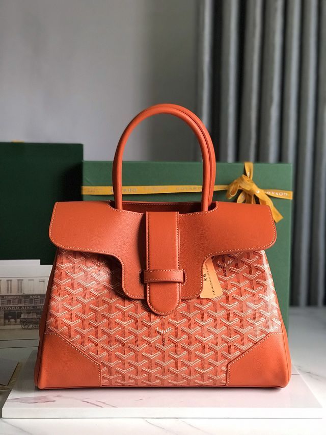 Goyard original canvas saigon tote bag GY0106 orange