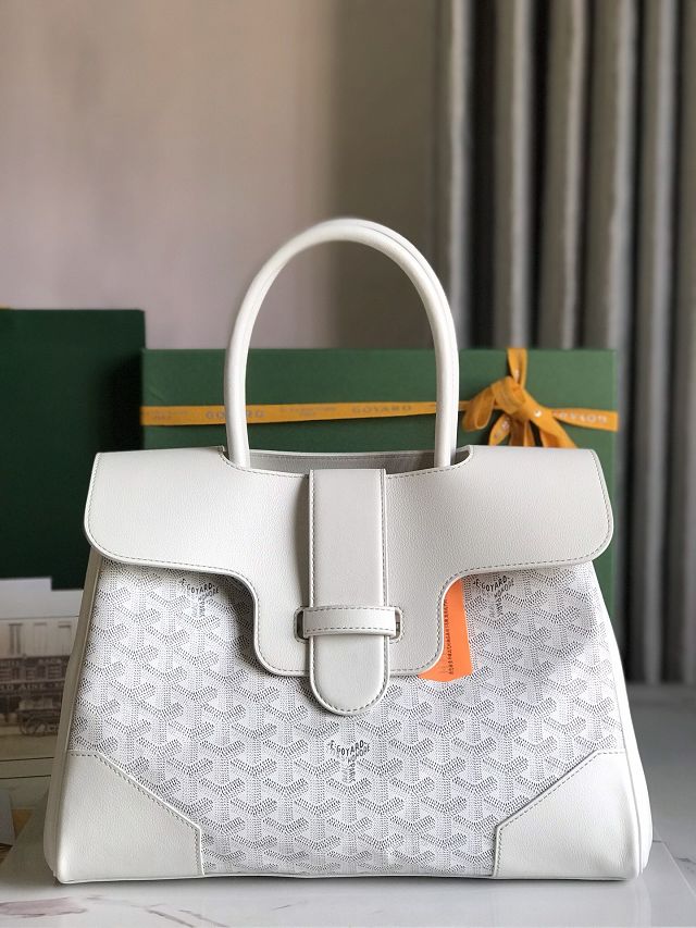 Goyard original canvas saigon tote bag GY0106 white