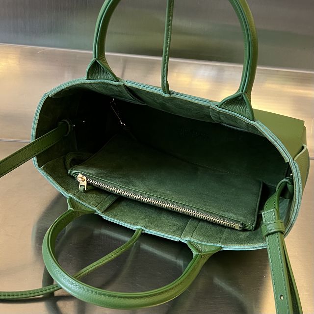 BV original grained calfskin mini arco tote bag 709337 green