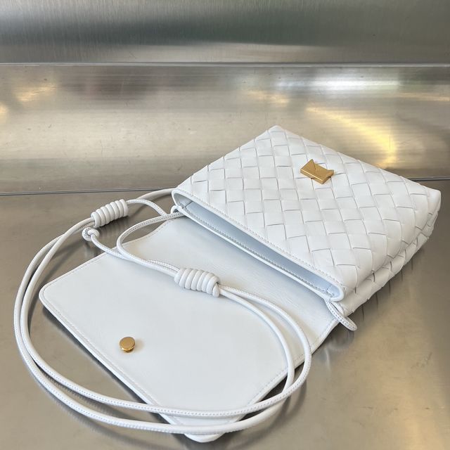 BV original lambskin mini cross body bag 741897 white