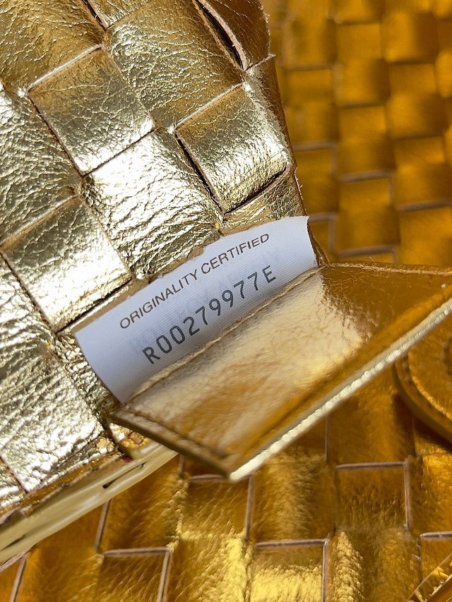 BV original patent calfskin sardine bag 716082 gold