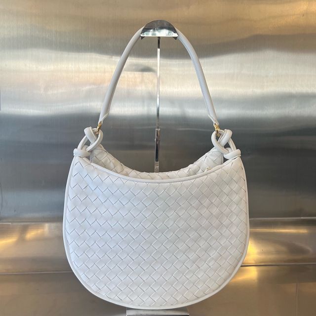 BV original lambskin large gemelli shoulder bag 764053 white