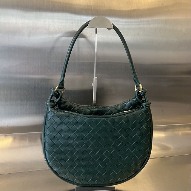 BV original lambskin medium gemelli shoulder bag 764281 emerald green