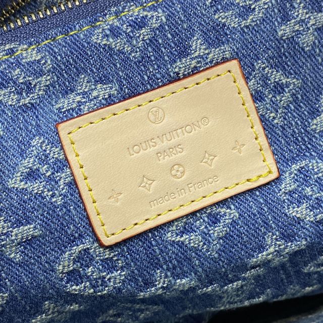 Louis vuitton original denim pochette cosmetique M24317 blue