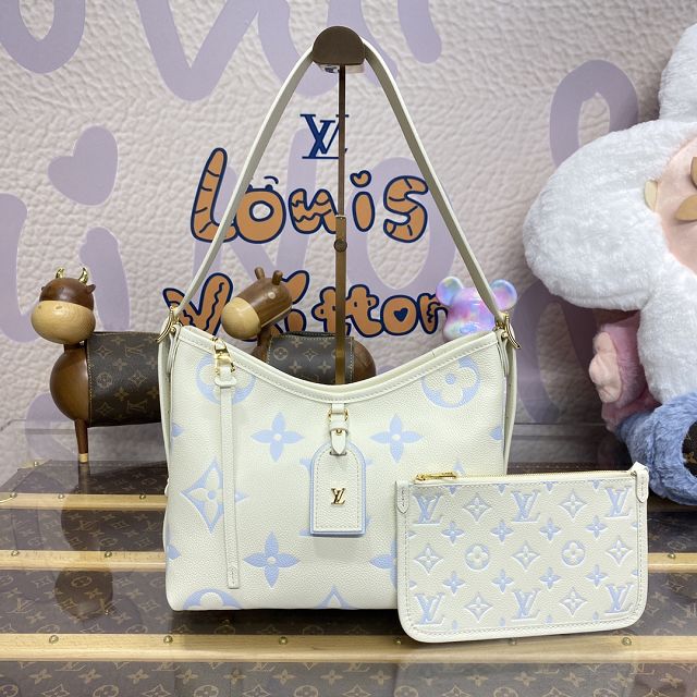 Louis vuitton original calfskin carryAll pm M24141 white&blue