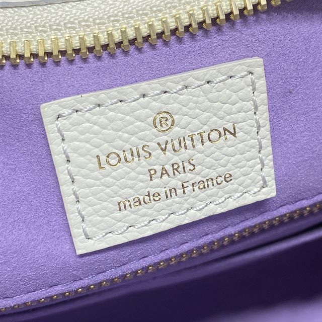 Louis vuitton original calfskin carryAll pm M24141 white&purple