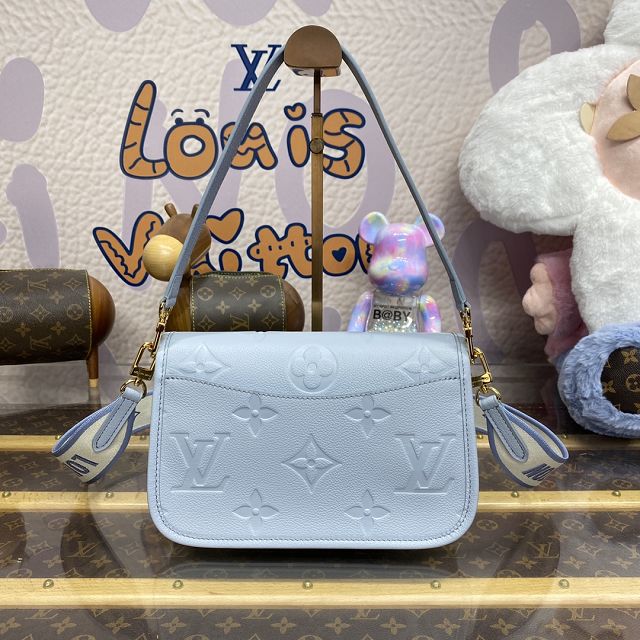 Louis vuitton original calfskin diane satchel M46846 light blue