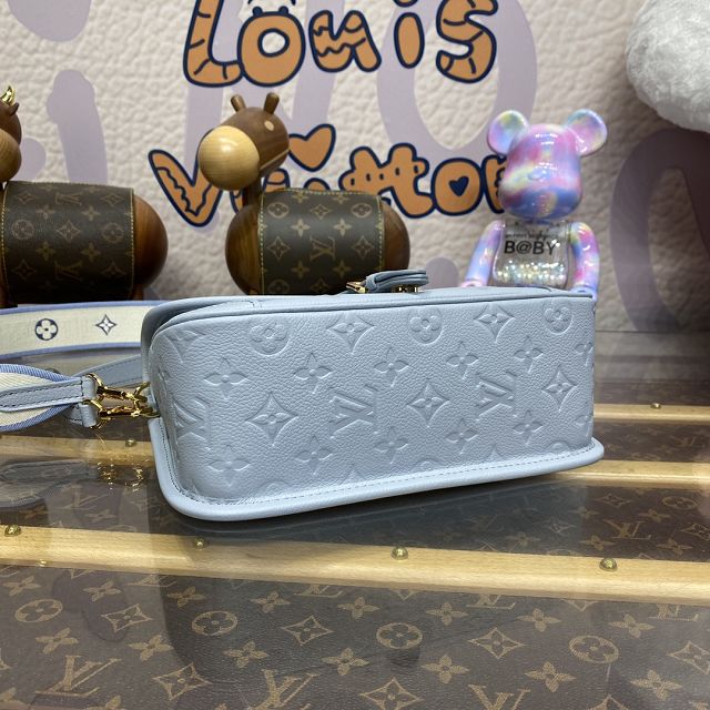 Louis vuitton original calfskin diane satchel M46846 light blue