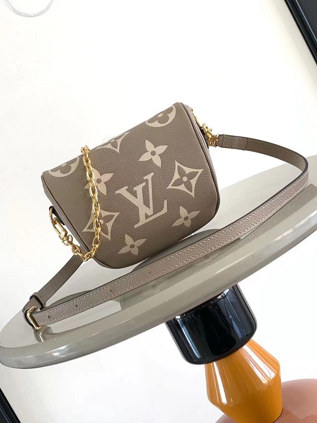 Louis vuitton original calfskin mini bumbag M82208 grey