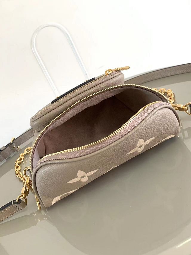 Louis vuitton original calfskin mini bumbag M82208 grey