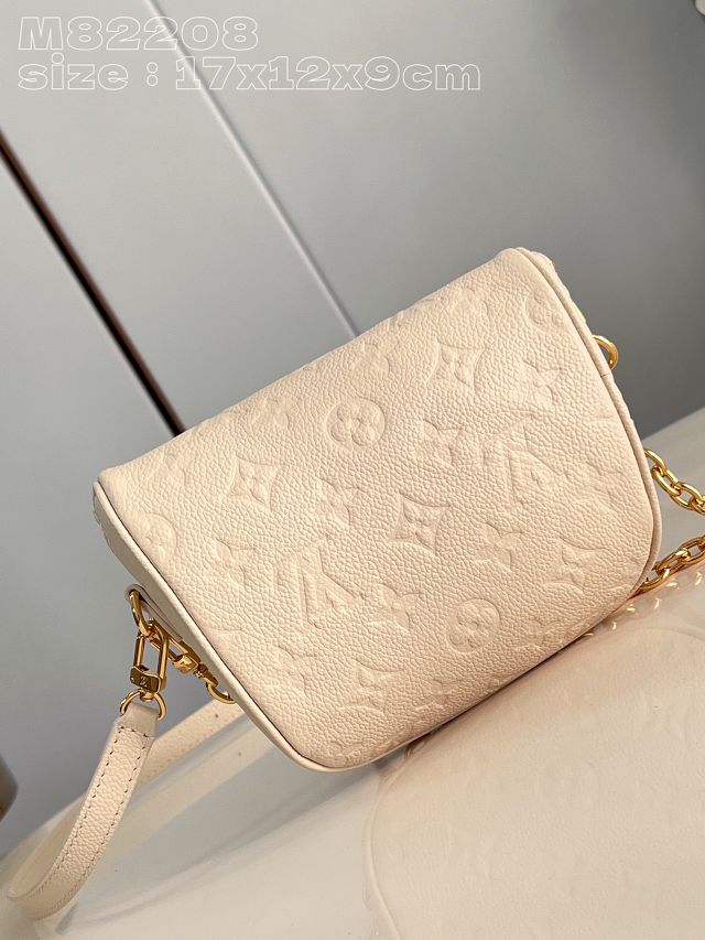 Louis vuitton original calfskin mini bumbag M83275 white