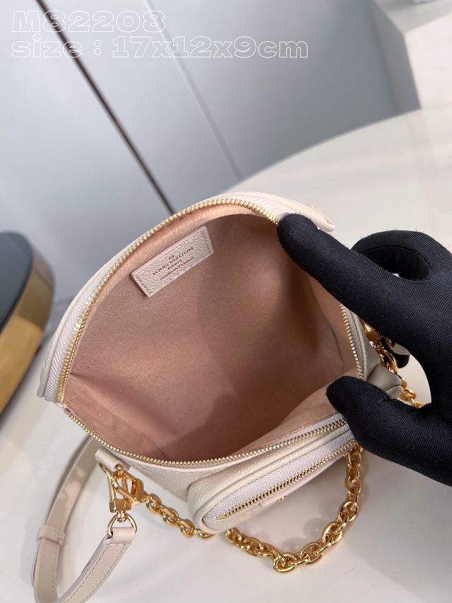 Louis vuitton original calfskin mini bumbag M83275 white