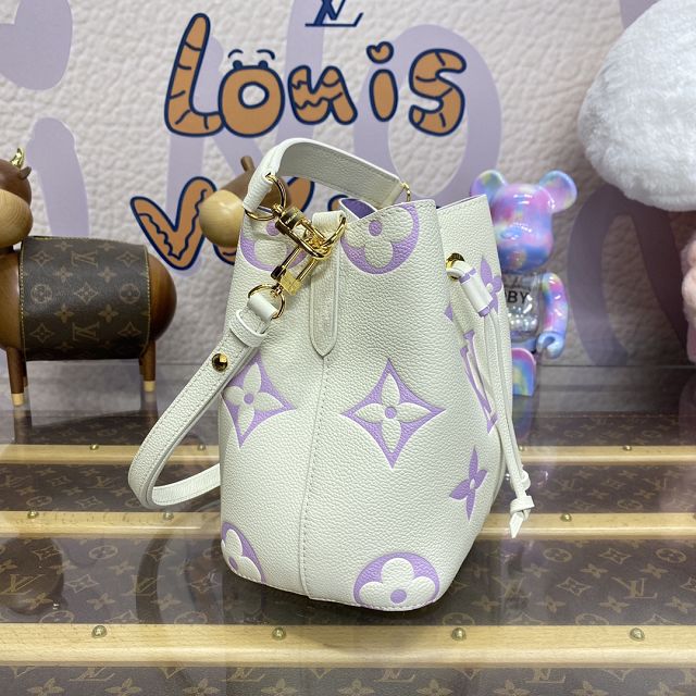 Louis vuitton original calfskin neonoe BB bucket M24048 white&purple