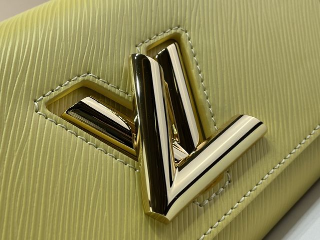 Louis vuitton original epi leather twist west M24548 yellow