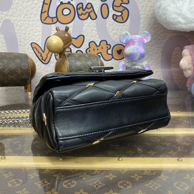 Louis vuitton original lambskin GO-14 medium handbag M24151 black