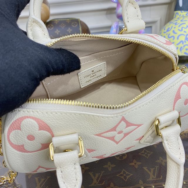 Louis vuitton original calfskin speedy 20 M46397 white&pink