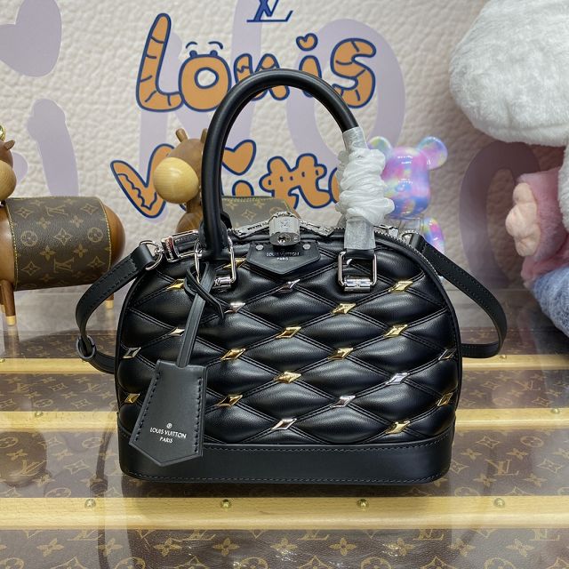 Louis vuitton original lambskin alma BB bag M24153 black