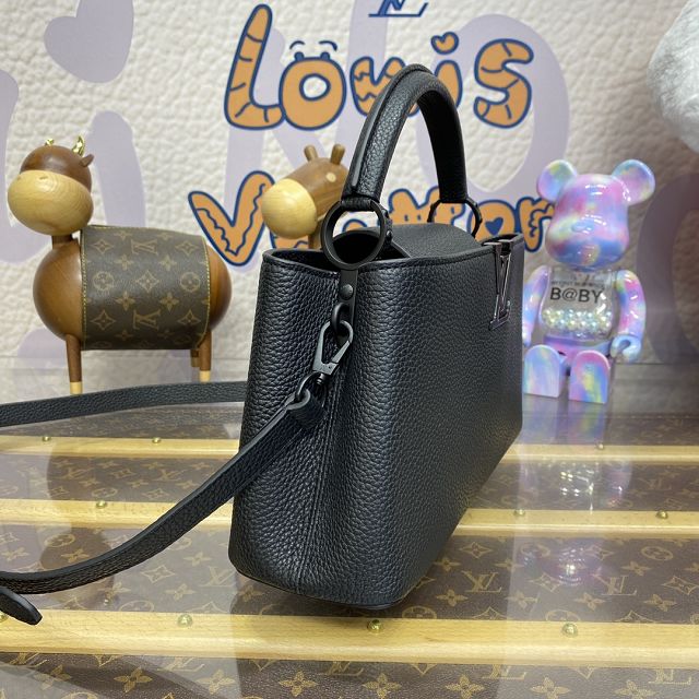 Louis vuitton original calfskin capucines east west BB M27185 black