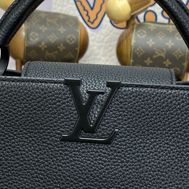 Louis vuitton original calfskin capucines east west BB M27185 black