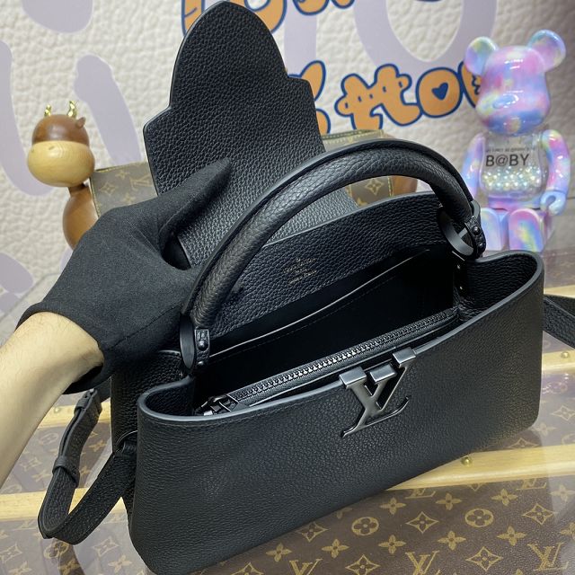 Louis vuitton original calfskin capucines east west BB M27185 black