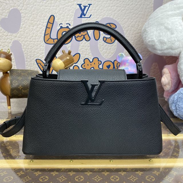 Louis vuitton original calfskin capucines east west MM M23947 black