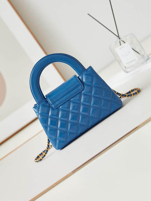 2024 CC original calfskin mini shopping bag AS4416 blue