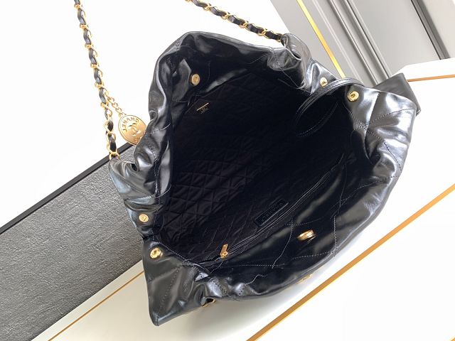 2024 CC original calfskin 22 medium handbag AS3261 black