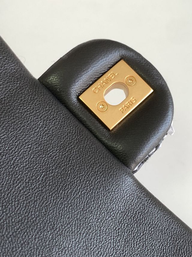 2024 CC original tweed mini flap bag AS4385 black&white