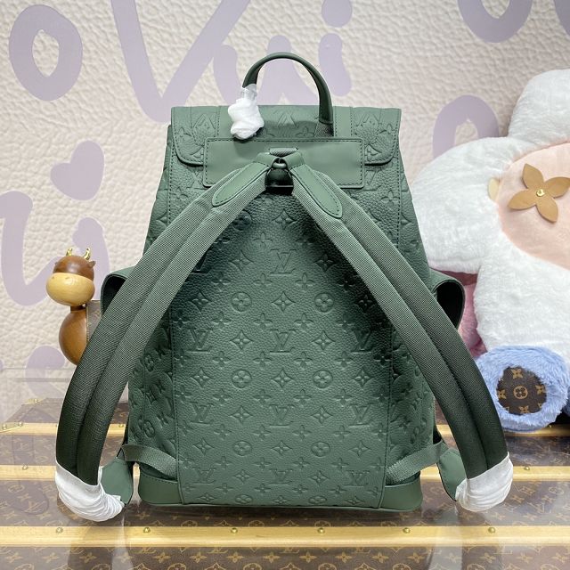 Louis vuitton original calfskin christopher backpack MM M24428 green