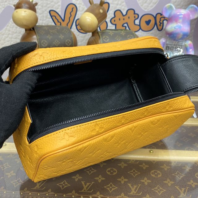 Louis vuitton original calfskin locker dopp kit M82576 yellow