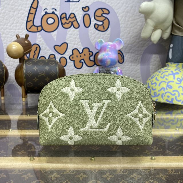 Louis vuitton original canvas cosmetic pouch M82493 green