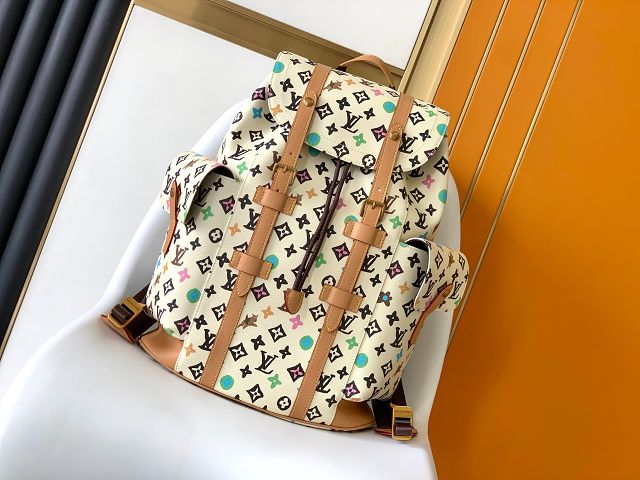 Louis vuitton original monogram craggy christopher backpack M25240 white