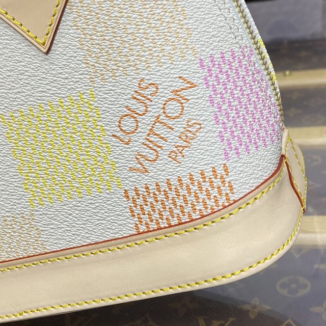 Louis vuitton original damier canvas alma bb handbag N40516 peach